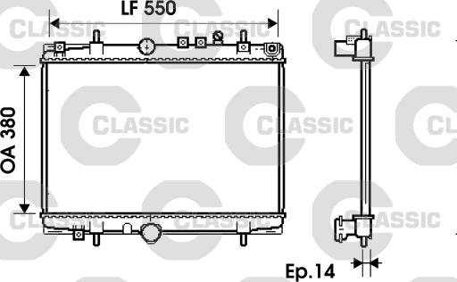 Valeo 234278 - Radiateur, refroidissement du moteur cwaw.fr