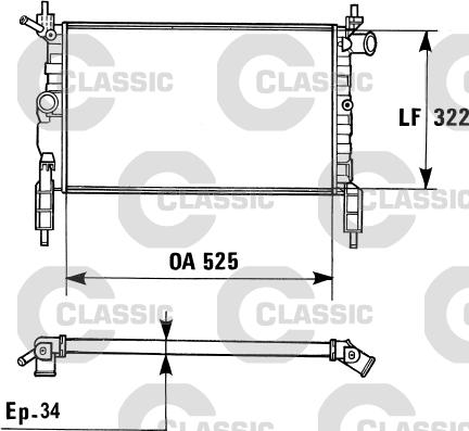 Valeo 230975 - Radiateur, refroidissement du moteur cwaw.fr