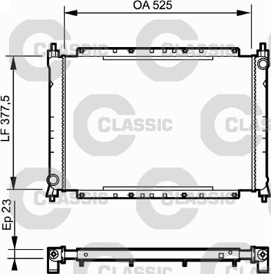 Valeo 230565 - Radiateur, refroidissement du moteur cwaw.fr