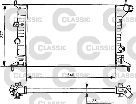 Valeo 231525 - Radiateur, refroidissement du moteur cwaw.fr