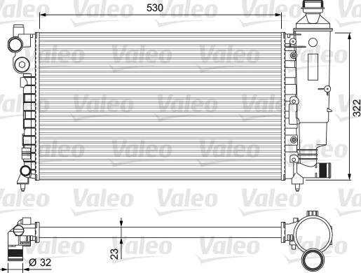 Valeo 231526 - Radiateur, refroidissement du moteur cwaw.fr