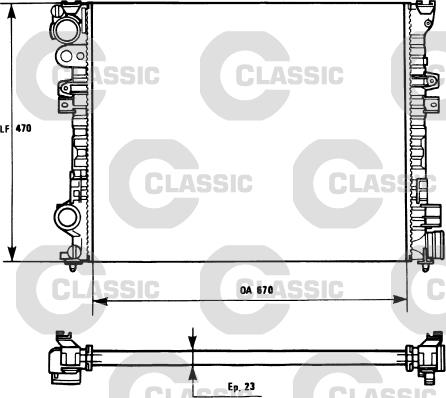 Valeo 231166 - Radiateur, refroidissement du moteur cwaw.fr