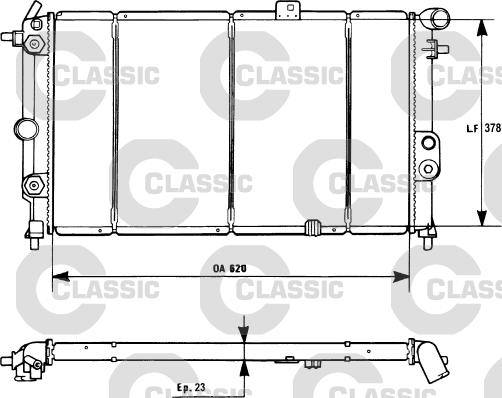 Valeo 231175 - Radiateur, refroidissement du moteur cwaw.fr