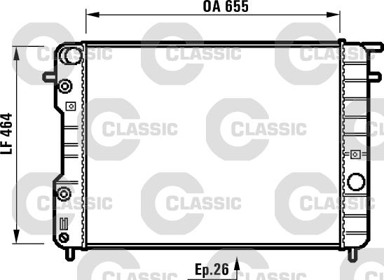 Valeo 231840 - Radiateur, refroidissement du moteur cwaw.fr