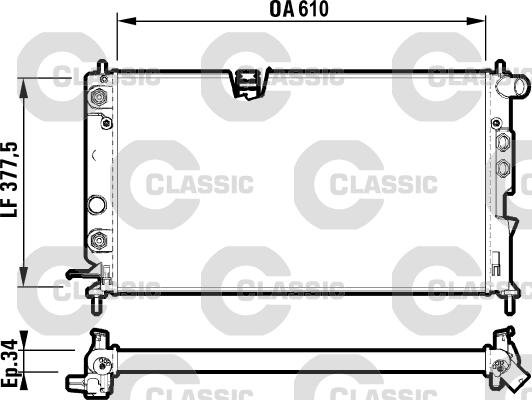 Valeo 231847 - Radiateur, refroidissement du moteur cwaw.fr