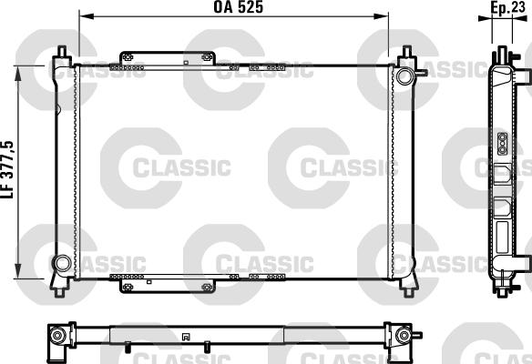 Valeo 231816 - Radiateur, refroidissement du moteur cwaw.fr