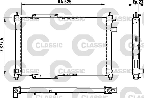 Valeo 231818 - Radiateur, refroidissement du moteur cwaw.fr