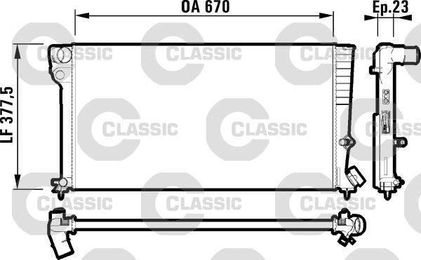 Valeo 231744 - Radiateur, refroidissement du moteur cwaw.fr