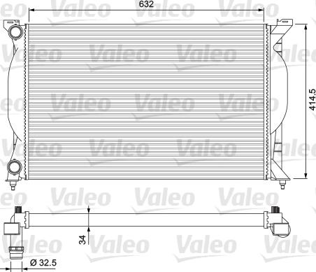 Valeo 232963 - Radiateur, refroidissement du moteur cwaw.fr