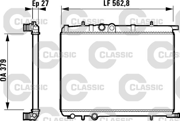 Valeo 232909 - Radiateur, refroidissement du moteur cwaw.fr