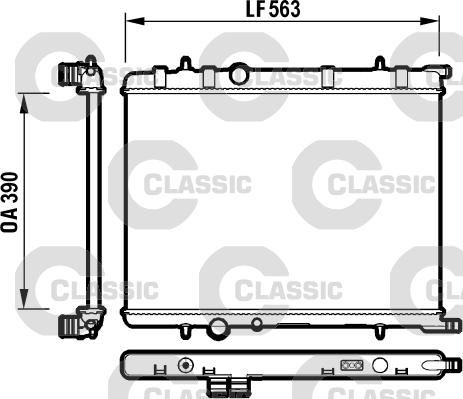 Valeo 232908 - Radiateur, refroidissement du moteur cwaw.fr