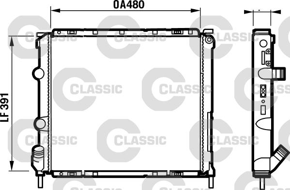 Valeo 232474 - Radiateur, refroidissement du moteur cwaw.fr