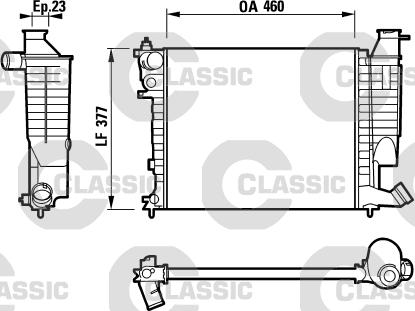 Valeo 232534 - Radiateur, refroidissement du moteur cwaw.fr