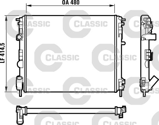 Valeo 232523 - Radiateur, refroidissement du moteur cwaw.fr