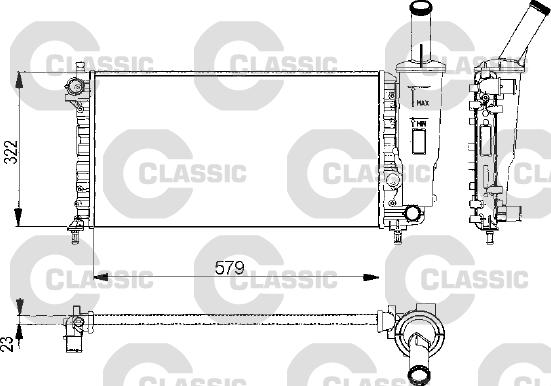 Valeo 232578 - Radiateur, refroidissement du moteur cwaw.fr