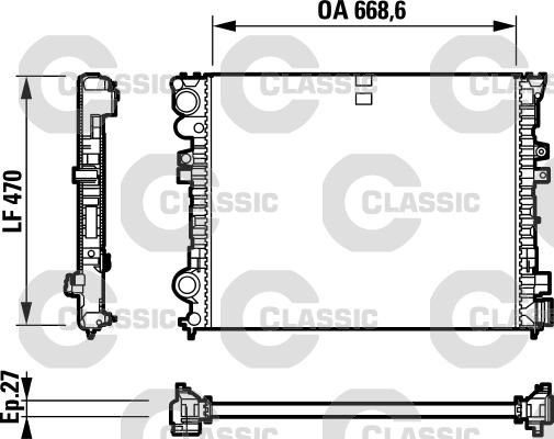 Valeo 232692 - Radiateur, refroidissement du moteur cwaw.fr