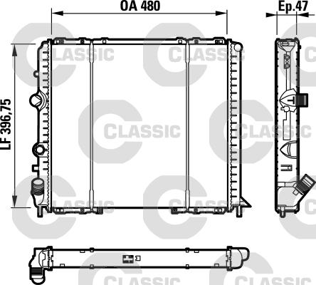 Valeo 232071 - Radiateur, refroidissement du moteur cwaw.fr