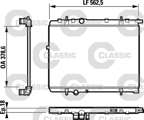 Valeo 232891 - Radiateur, refroidissement du moteur cwaw.fr