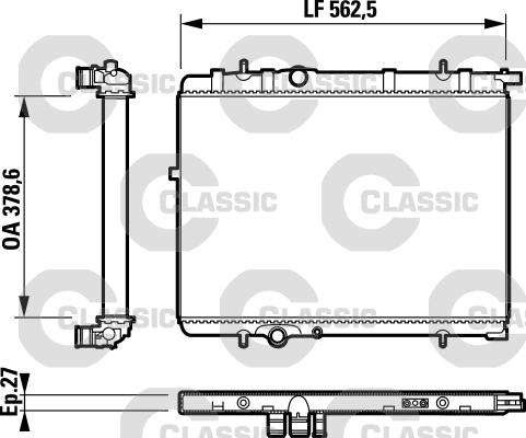 Valeo 232893 - Radiateur, refroidissement du moteur cwaw.fr