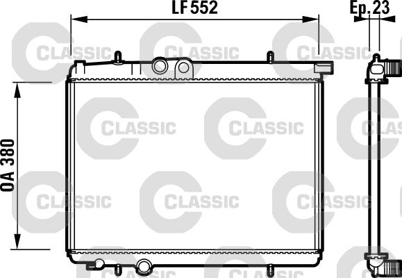 Valeo 232886 - Radiateur, refroidissement du moteur cwaw.fr