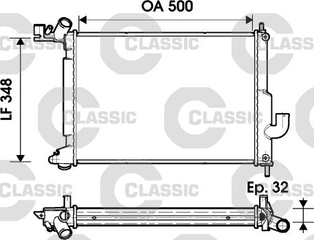 Valeo 232349 - Radiateur, refroidissement du moteur cwaw.fr