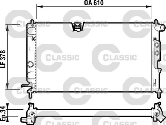 Valeo 232347 - Radiateur, refroidissement du moteur cwaw.fr