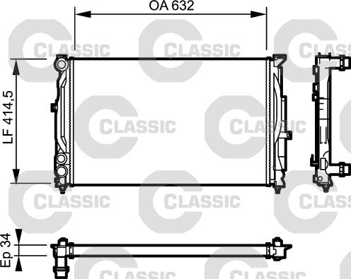 Valeo 232361 - Radiateur, refroidissement du moteur cwaw.fr