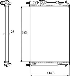 Valeo 232316 - Radiateur, refroidissement du moteur cwaw.fr