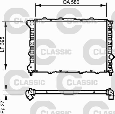 Valeo 232248 - Radiateur, refroidissement du moteur cwaw.fr