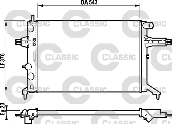 Valeo 232795 - Radiateur, refroidissement du moteur cwaw.fr