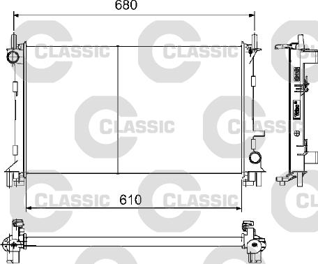 Valeo 232735 - Radiateur, refroidissement du moteur cwaw.fr