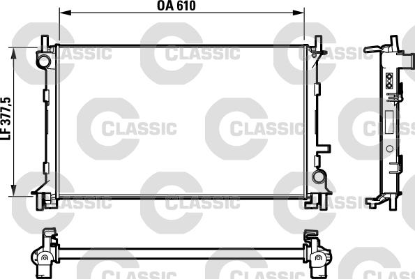 Valeo 232732 - Radiateur, refroidissement du moteur cwaw.fr