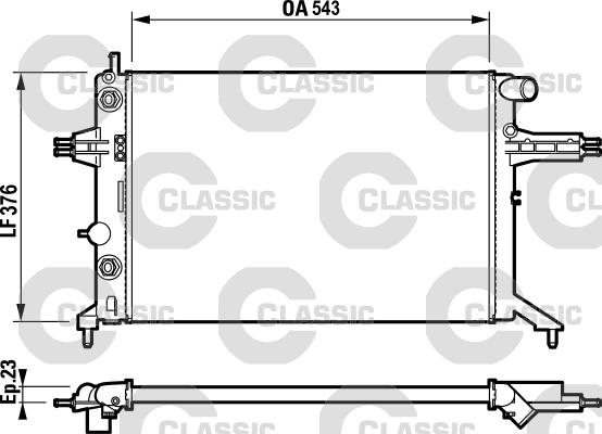 Valeo 232724 - Radiateur, refroidissement du moteur cwaw.fr