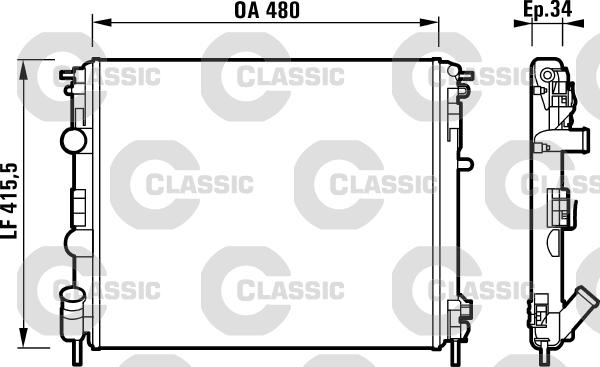 Valeo 232721 - Radiateur, refroidissement du moteur cwaw.fr