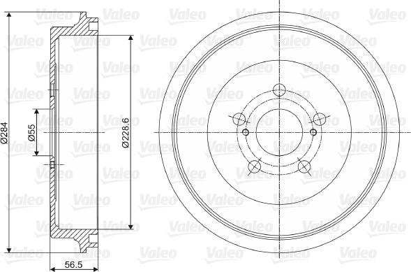 Valeo 237050 - Tambour de frein cwaw.fr