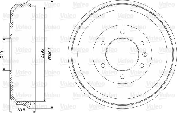 Valeo 237019 - Tambour de frein cwaw.fr