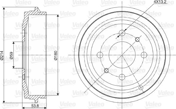 Valeo 237027 - Tambour de frein cwaw.fr