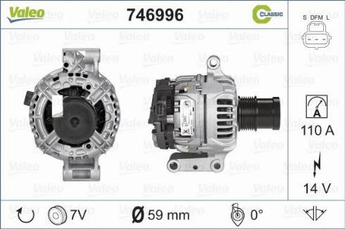 Valeo 746996 - Alternateur cwaw.fr