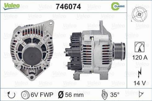 Valeo 746074 - Alternateur cwaw.fr