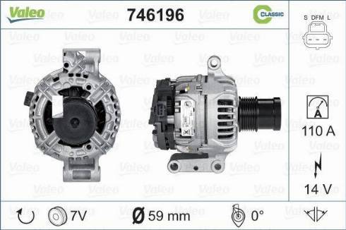 Valeo 746196 - Alternateur cwaw.fr