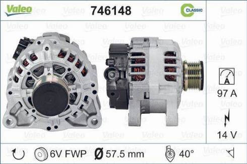 Valeo 746148 - Alternateur cwaw.fr