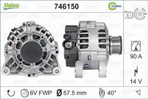 Valeo 746150 - Alternateur cwaw.fr