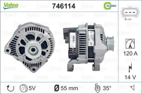 Valeo 746114 - Alternateur cwaw.fr