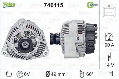 Valeo 746115 - Alternateur cwaw.fr