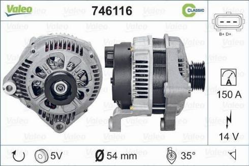 Valeo 746116 - Alternateur cwaw.fr