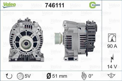 Valeo 746111 - Alternateur cwaw.fr