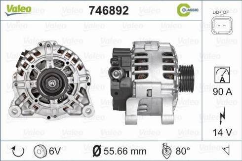 Valeo 746892 - Alternateur cwaw.fr