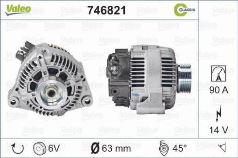 Valeo 746821 - Alternateur cwaw.fr