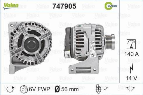 Valeo 747905 - Alternateur cwaw.fr