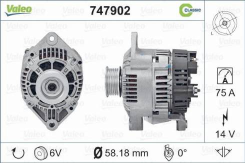 Valeo 747902 - Alternateur cwaw.fr